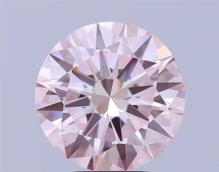 0.17ct Round Lab Grown Diamond (Colour Fancy Vivid Pink, Clarity I1, Cut EX, Uncertified)