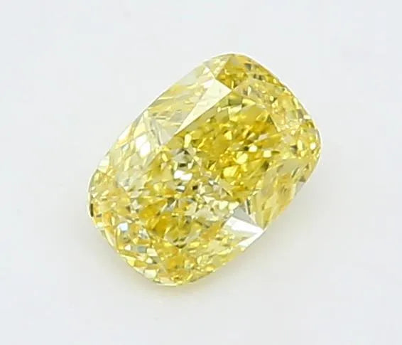 0.18ct Cushion brilliant Lab Grown Diamond (Colour Fancy Vivid Yellow, Clarity VVS2, IGI Certified)