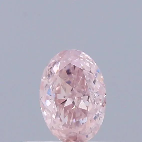 0.26ct Oval Natural Diamond (Colour Fancy Light Orangey Pink, Clarity VS2, GIA Certified)