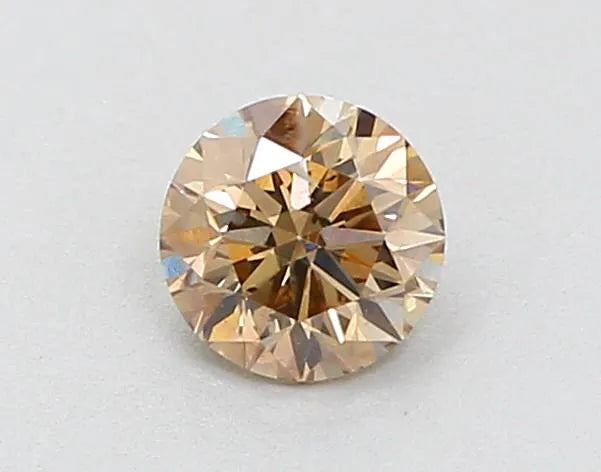0.34ct Round Natural Diamond (Colour Fancy Light Brown, Clarity SI2, Cut EX, Uncertified)