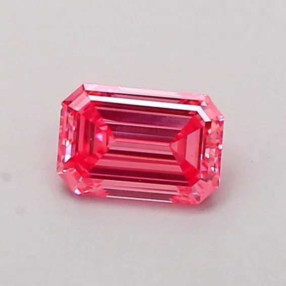 0.42ct Emerald Lab Grown Diamond (Colour Fancy Vivid Pink, Clarity VS1, IGI Certified)