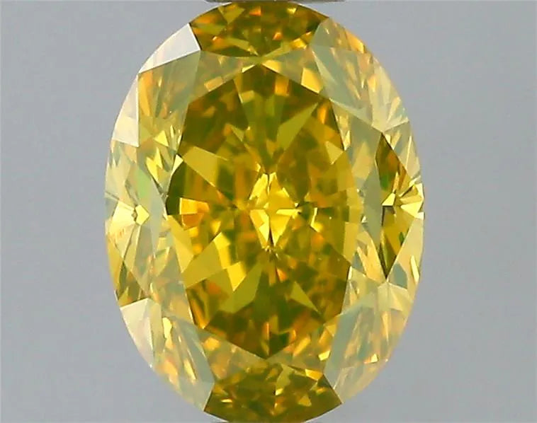 0.60ct Oval Natural Diamond (Colour Fancy Deep Yellow, Clarity VVS1, GIA Certified)