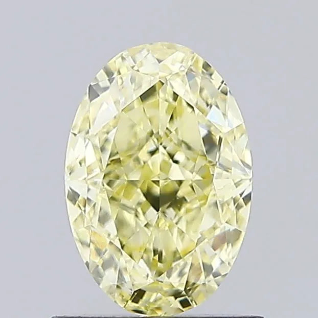 0.87ct Oval Lab Grown Diamond (Colour Fancy Yellow, Clarity VVS2, IGI Certified)