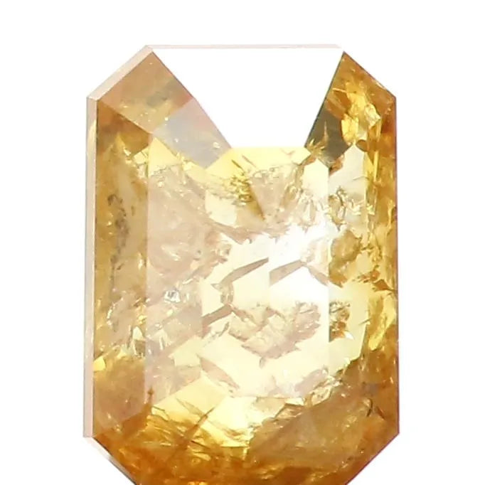 0.88ct Emerald Natural Diamond (Colour Fancy Yellow, Clarity I3, Cut VG, Uncertified)