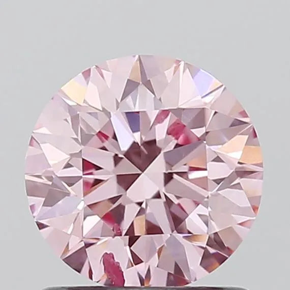 0.97ct Round Lab Grown Diamond (Colour Fancy Intense Pink, Clarity SI1, Cut EX, IGI Certified)