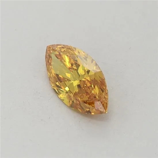 0.33ct Marquise Lab Grown Diamond (Colour Fancy Vivid Orangey Yellow, Clarity VVS1, IGI Certified)