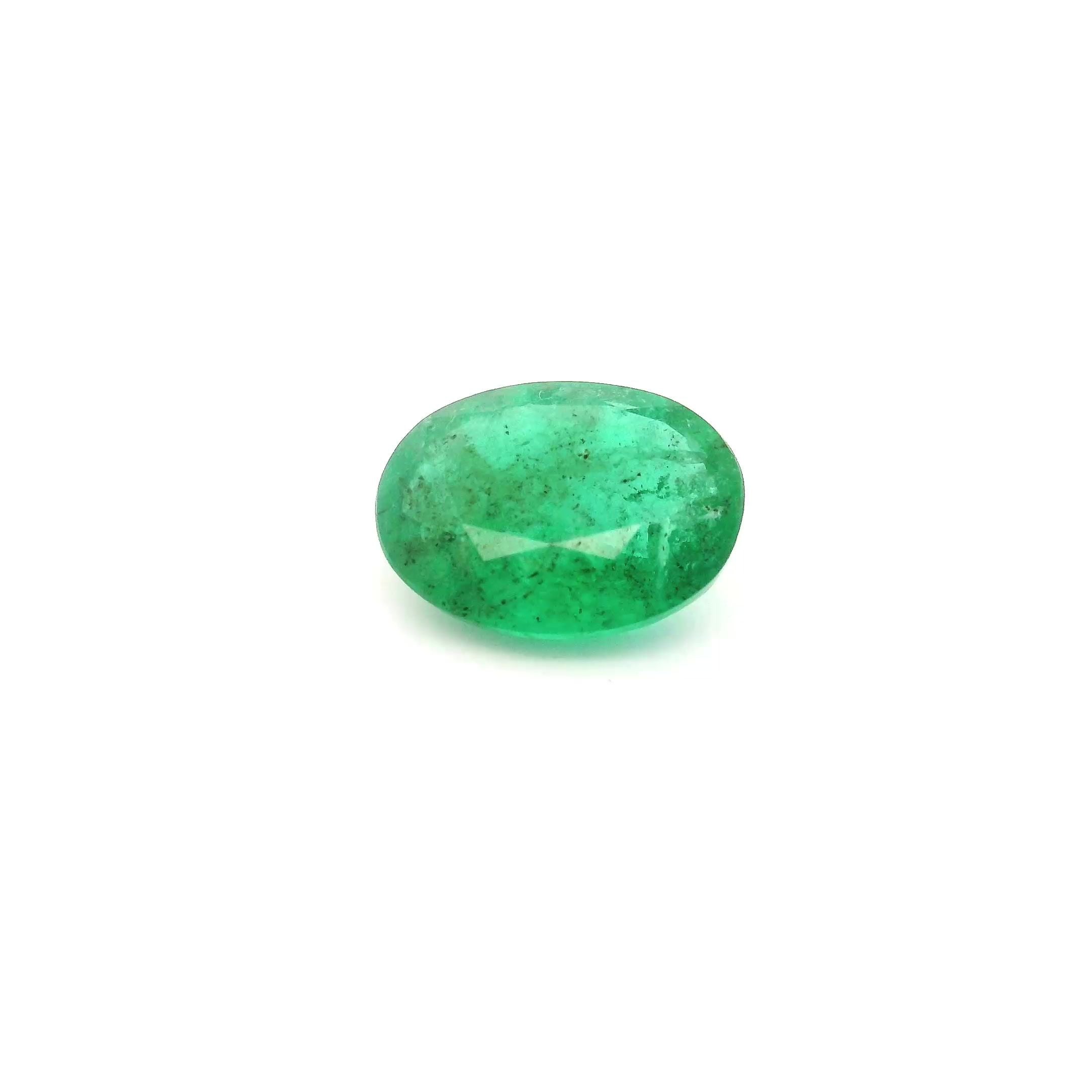 1.30 Carat Oval Cut Green Emerald