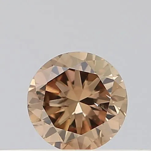 0.17ct Round Natural Diamond (Colour Fancy Light Brown, Clarity SI1, Cut EX, Uncertified)
