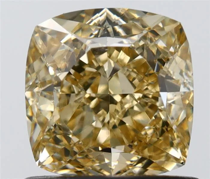 1.00ct Cushion brilliant Natural Diamond (Colour Fancy Yellow, Clarity SI1, GIA Certified)