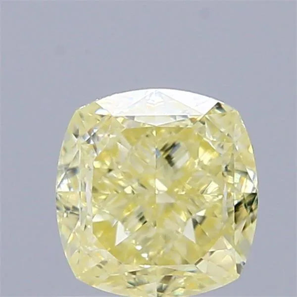 1.01ct Cushion brilliant Natural Diamond (Colour Fancy Light Yellow, Clarity VS2, GIA Certified)