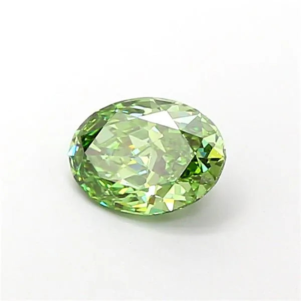 1.20ct Oval Lab Grown Diamond (Colour Fancy Vivid Green, Clarity VVS1, IGI Certified)
