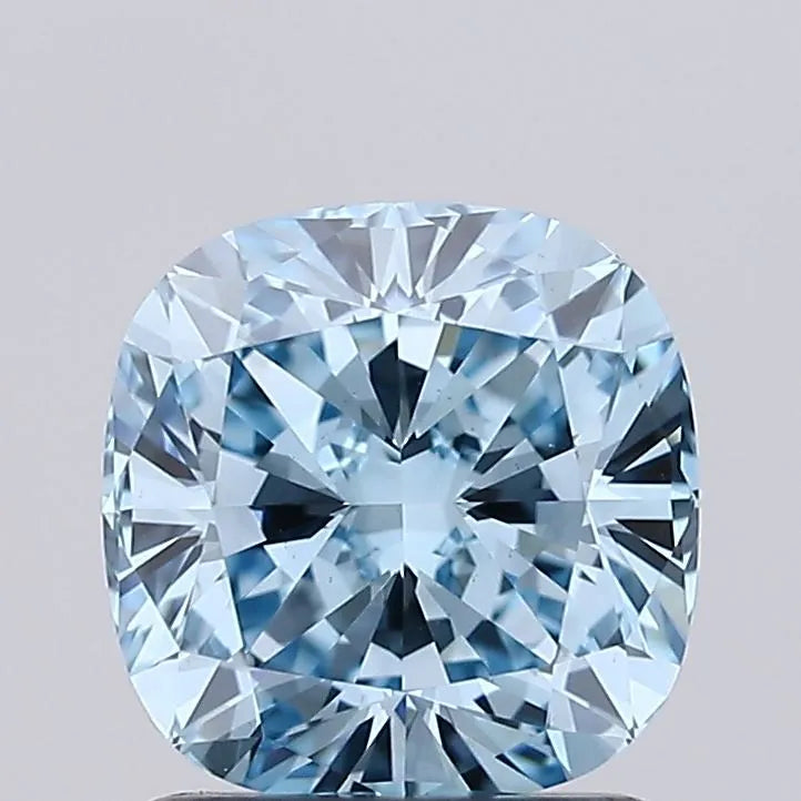 1.41ct Cushion modified Lab Grown Diamond (Colour Fancy Vivid Blue, Clarity VS1, IGI Certified)