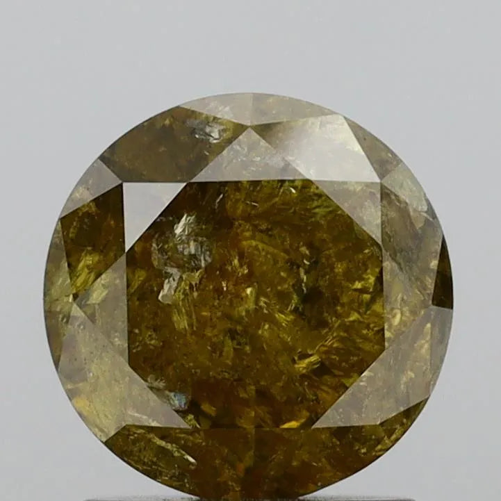1.42ct Round Natural Diamond (Colour Faint Green, Clarity I3, Cut GD, Uncertified)