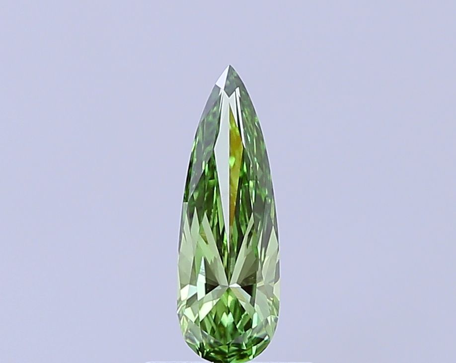 0.61 Carat Pear Cut Fancy Green