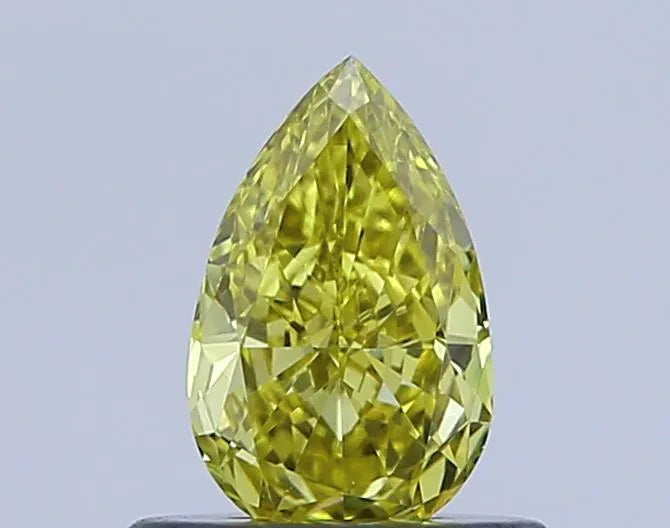 0.46ct Pear Lab Grown Diamond (Colour Fancy Vivid Yellow, Clarity VS1, Uncertified)