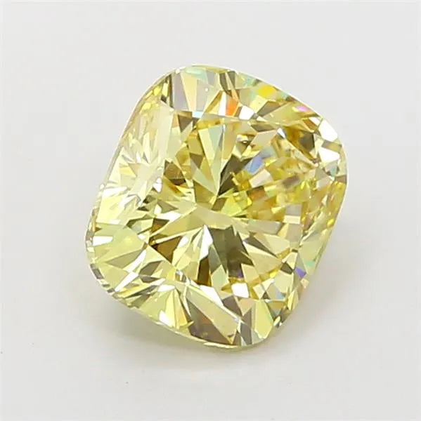 2.00ct Cushion brilliant Lab Grown Diamond (Colour Fancy Yellow, Clarity VS1, IGI Certified)