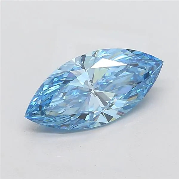 2.51ct Marquise Lab Grown Diamond (Colour Fancy Vivid Blue, Clarity VVS2, IGI Certified)