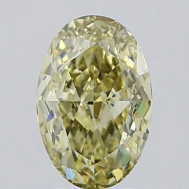 2.53ct Oval Lab Grown Diamond (Colour Fancy Yellow, Clarity VS1, IGI Certified)