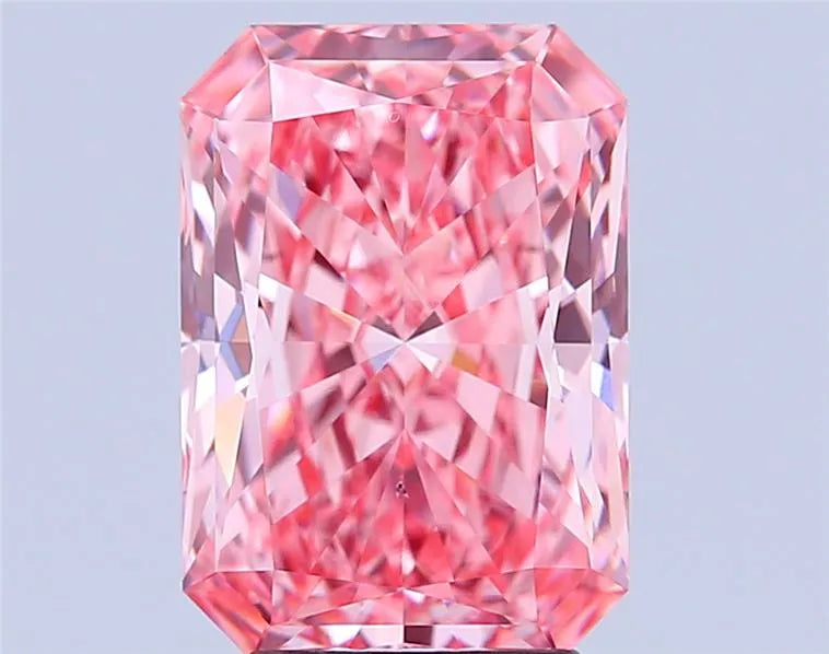 3.52ct Radiant Lab Grown Diamond (Colour Fancy Vivid Pink, Clarity VS1, IGI Certified)