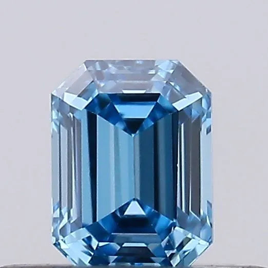 0.23ct Emerald Lab Grown Diamond (Colour Fancy Vivid Blue, Clarity VS1, IGI Certified)
