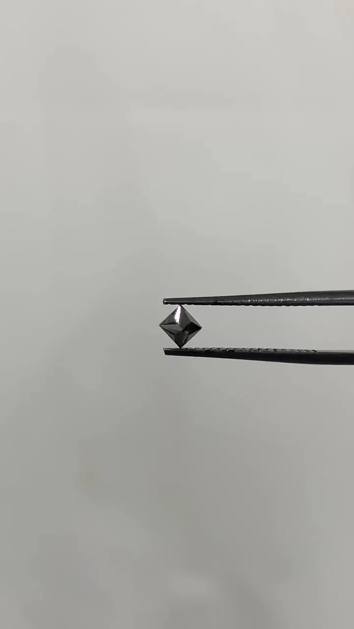 0.27ct Princess Natural Diamond (Colour Fancy Black, Clarity VVS2, Cut EX, Uncertified)