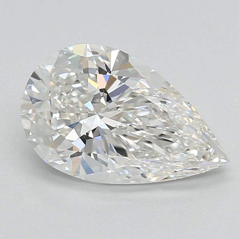 1.75 Carat F-VVS2 Pear Lab Diamond