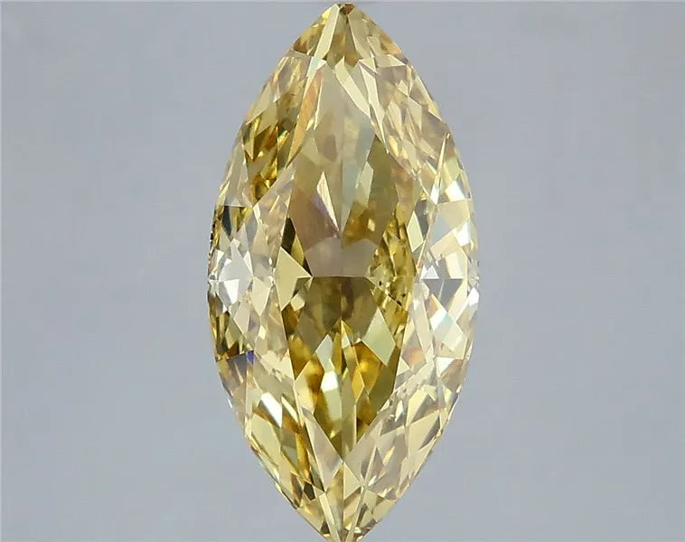 4.01ct Marquise Lab Grown Diamond (Colour Fancy Intense Yellow, Clarity VS2, IGI Certified)