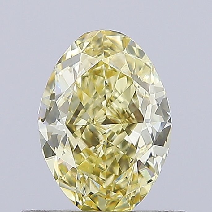 0.68 Carat Oval Cut Fancy Yellow