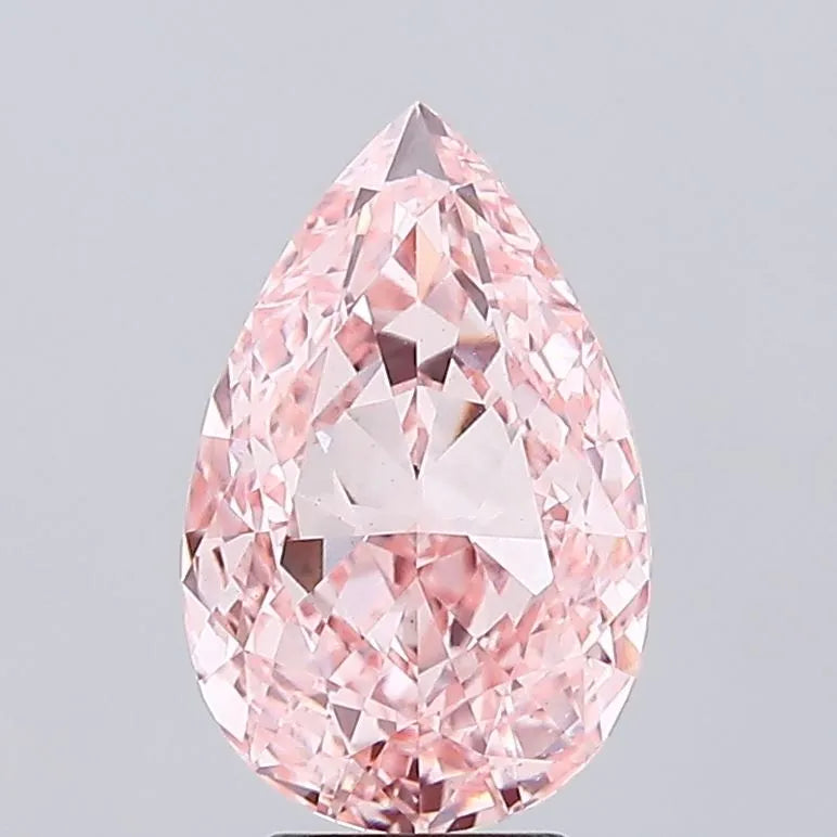 5.01ct Pear Lab Grown Diamond (Colour Fancy Vivid Pink, Clarity VS1, IGI Certified)