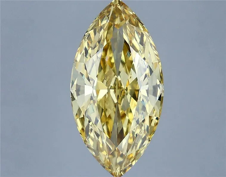5.06ct Marquise Lab Grown Diamond (Colour Fancy Intense Yellow, Clarity VS1, IGI Certified)