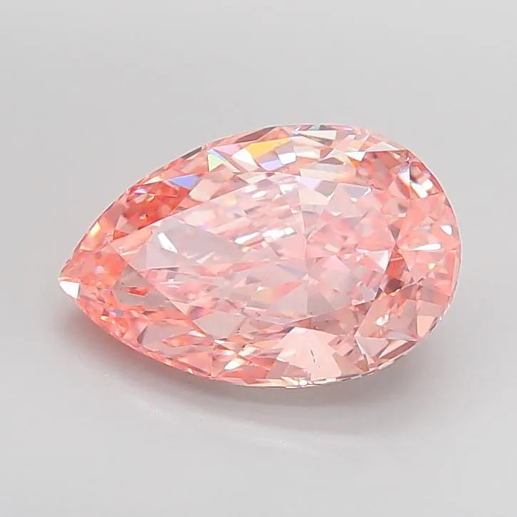 5.07ct Pear Lab Grown Diamond (Colour Fancy Vivid Pink, Clarity VS2, IGI Certified)