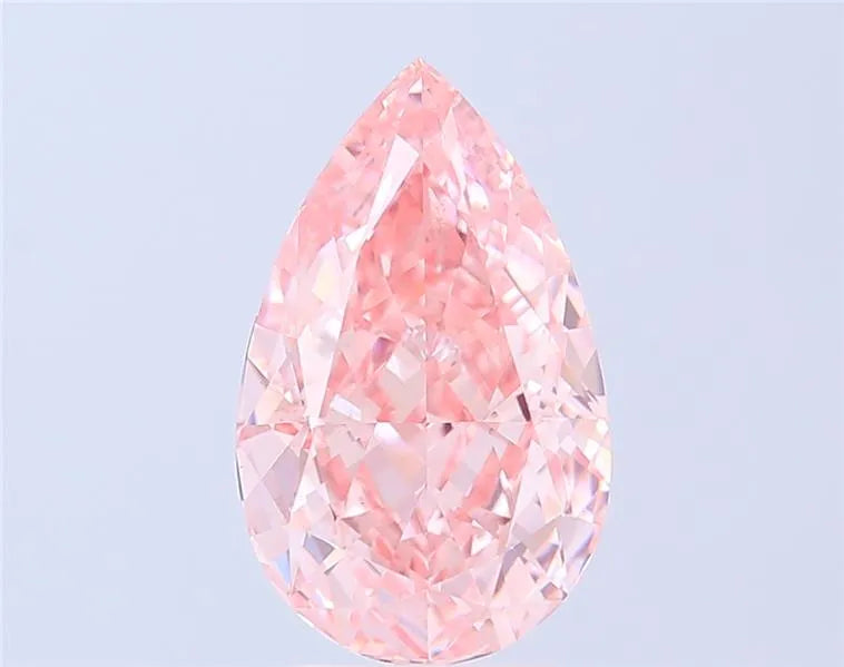 5.08ct Pear Lab Grown Diamond (Colour Fancy Vivid Pink, Clarity VS2, IGI Certified)
