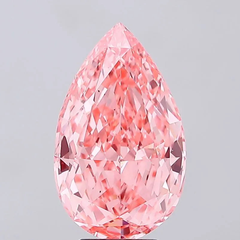 5.22ct Pear Lab Grown Diamond (Colour Fancy Vivid Pink, Clarity VS1, IGI Certified)