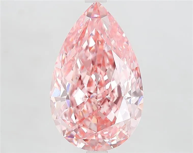 5.65ct Pear Lab Grown Diamond (Colour Fancy Vivid Pink, Clarity VVS2, IGI Certified)