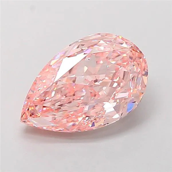 5.84ct Pear Lab Grown Diamond (Colour Fancy Vivid Pink, Clarity VS1, IGI Certified)