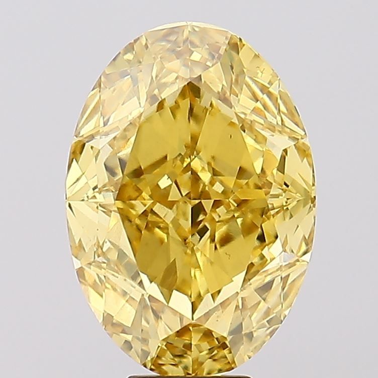 11.28 Carat Oval Cut Fancy Yellow