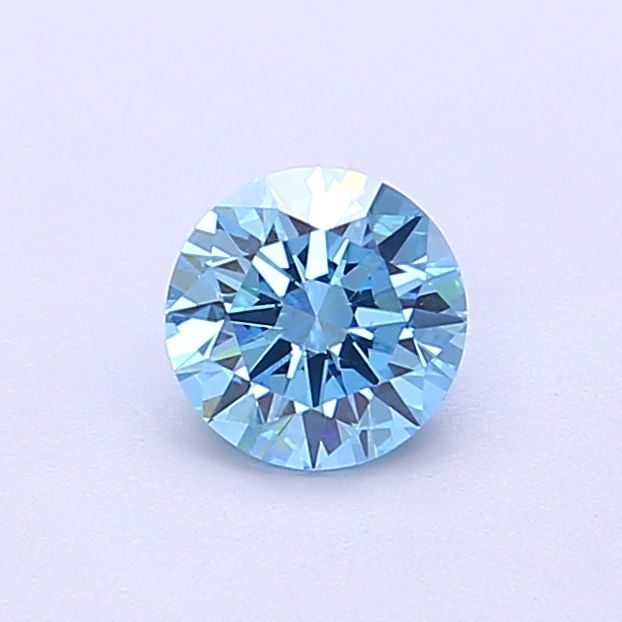 0.60 Carat Round Cut Fancy Blue