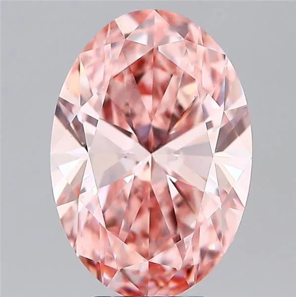 6.00ct Oval Lab Grown Diamond (Colour Fancy Vivid Pink, Clarity VS1, IGI Certified)