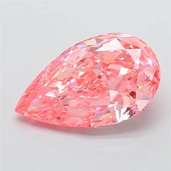 6.63ct Pear Lab Grown Diamond (Colour Fancy Vivid Pink, Clarity VS1, IGI Certified)