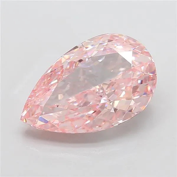 9.18ct Pear Lab Grown Diamond (Colour Fancy Intense Pink, Clarity VS1, IGI Certified)
