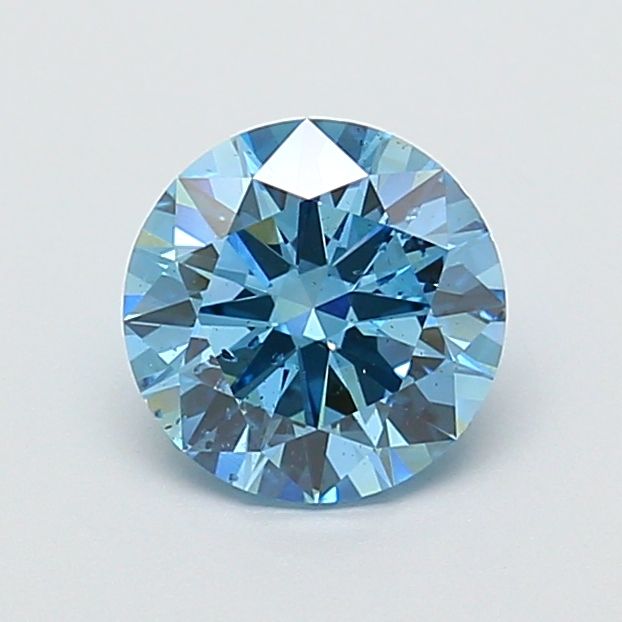 1.50 Carat Round Cut Fancy Blue