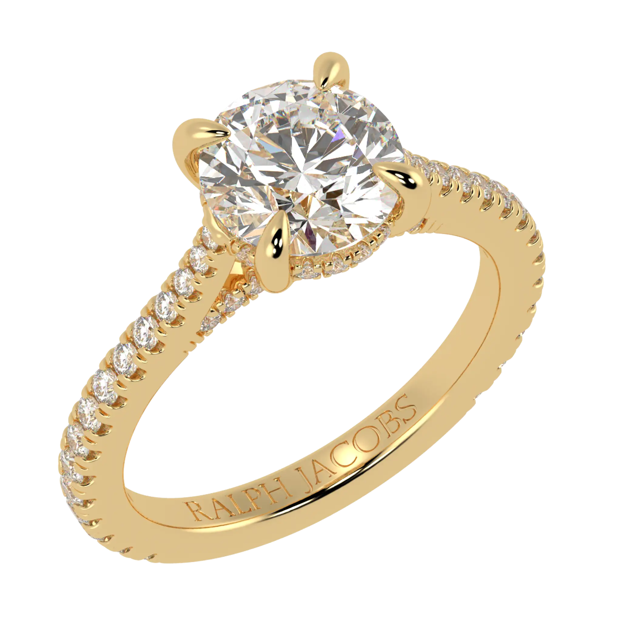Arya 18K Yellow Gold Accent Engagement Ring