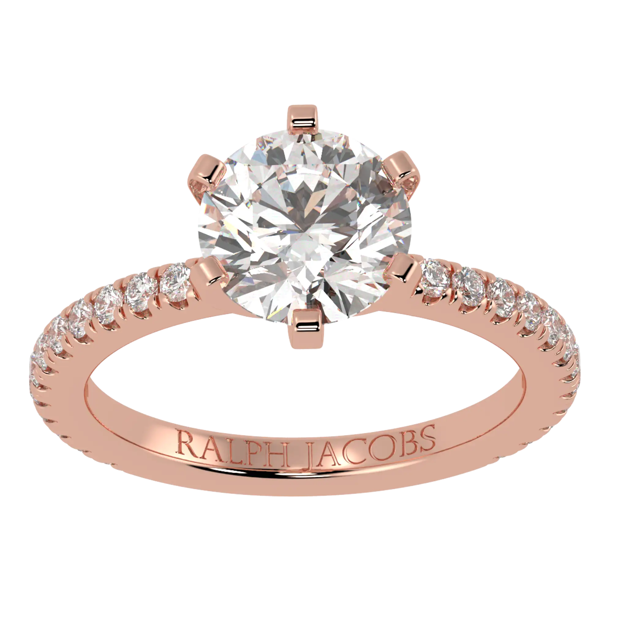Nikki 14K Rose Gold Accent Moissanite Engagement Rings