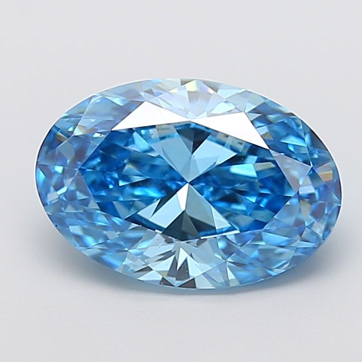 4.01 Carat Oval Cut Fancy Blue