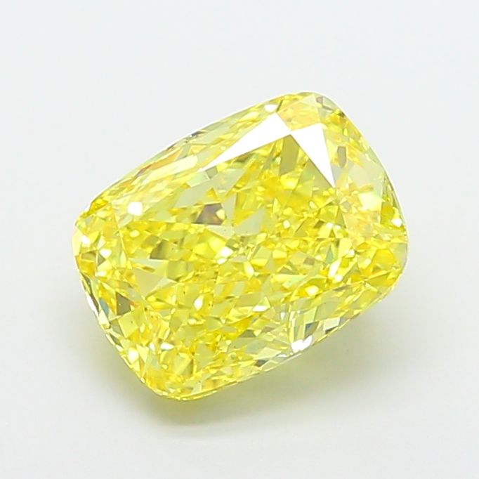 4.59 Carat Cushion Cut Fancy Yellow