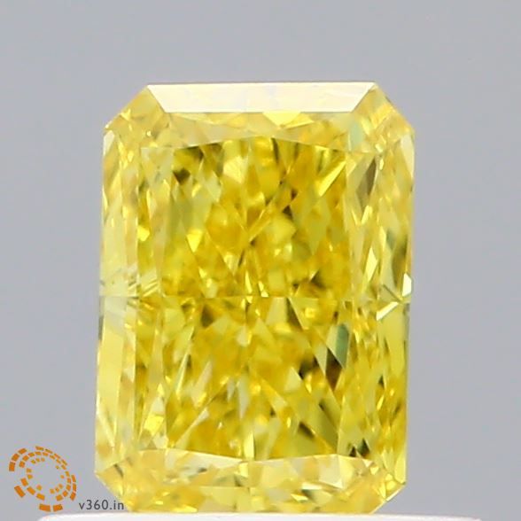0.61 Carat Radiant Cut Fancy Yellow