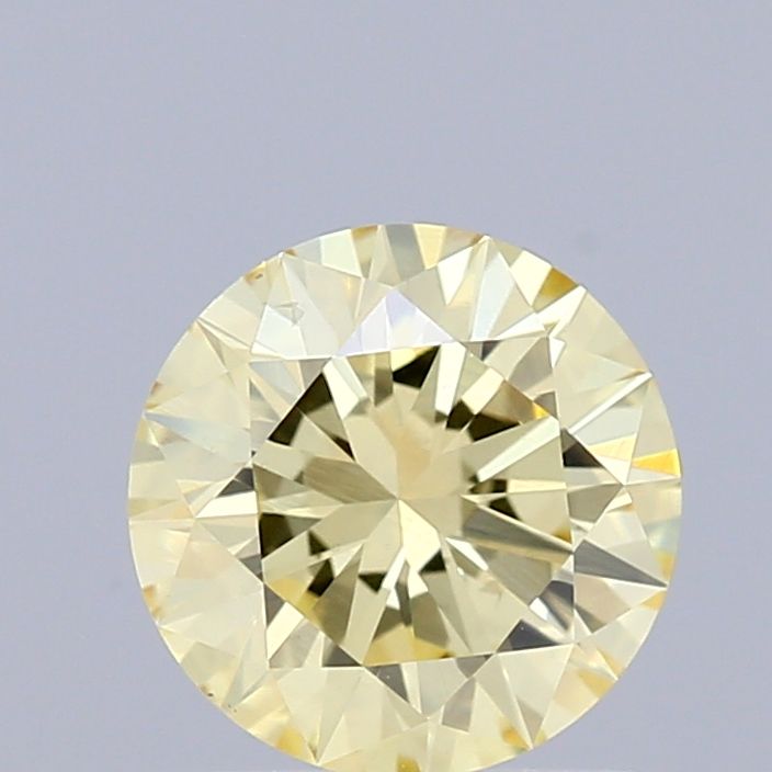 0.94 Carat Round Cut Fancy Yellow