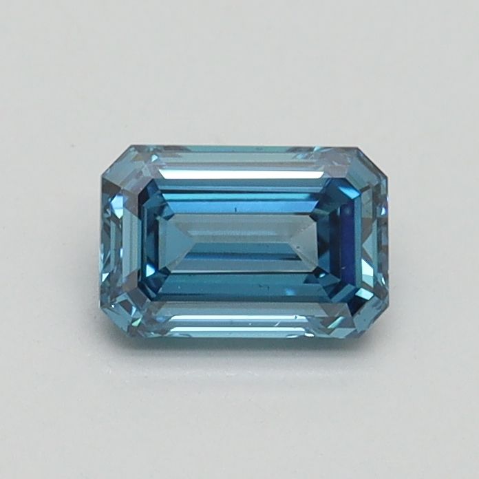 0.50 Carat Emerald Cut Fancy Blue