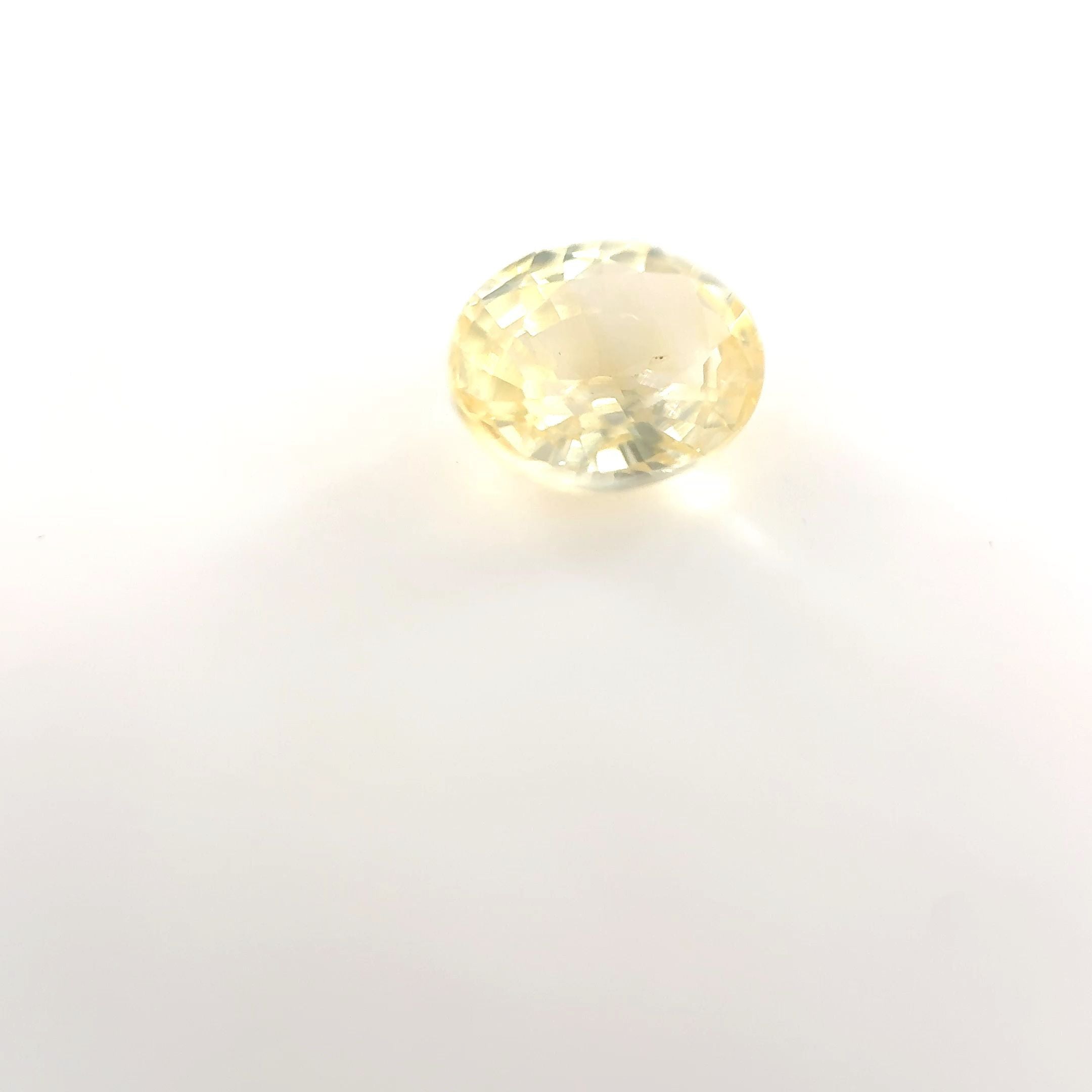 1.19 Carat Oval Cut Yellow Sapphire