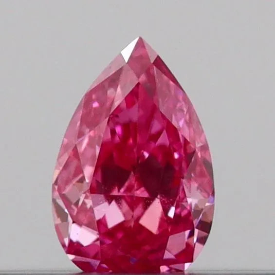 0.10ct Pear Lab Grown Diamond (Colour Fancy Vivid Pink, Clarity VS2, IGI Certified)